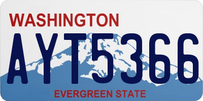 WA license plate AYT5366
