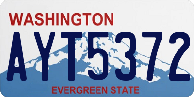 WA license plate AYT5372