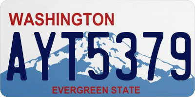 WA license plate AYT5379