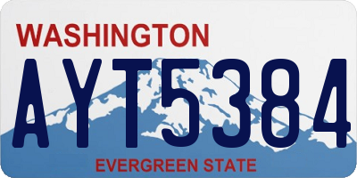 WA license plate AYT5384