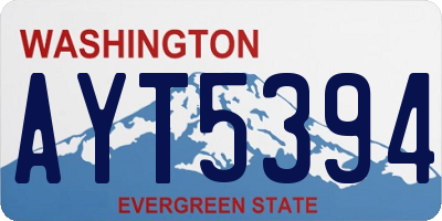 WA license plate AYT5394