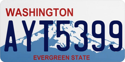 WA license plate AYT5399