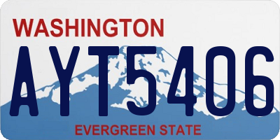 WA license plate AYT5406