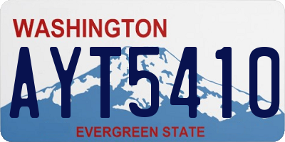 WA license plate AYT5410