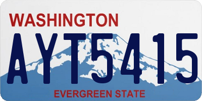 WA license plate AYT5415