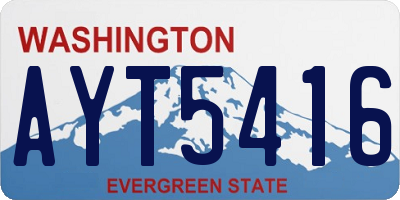 WA license plate AYT5416