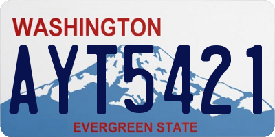 WA license plate AYT5421