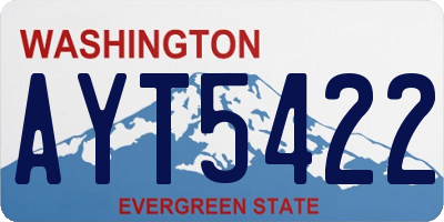 WA license plate AYT5422