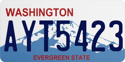 WA license plate AYT5423