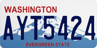 WA license plate AYT5424