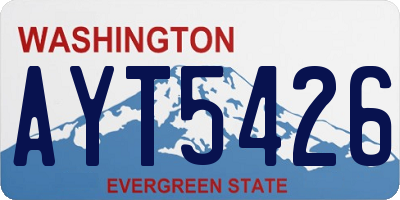 WA license plate AYT5426