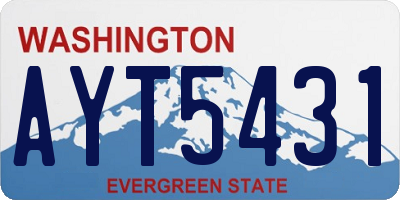 WA license plate AYT5431