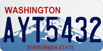 WA license plate AYT5432