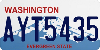 WA license plate AYT5435