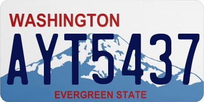 WA license plate AYT5437