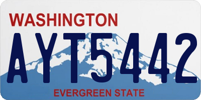 WA license plate AYT5442