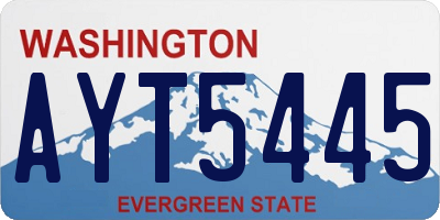 WA license plate AYT5445