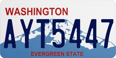 WA license plate AYT5447