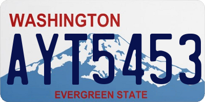 WA license plate AYT5453