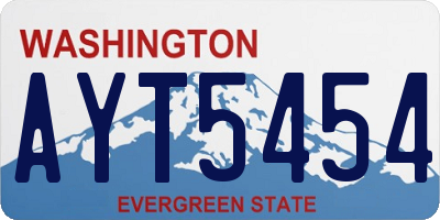 WA license plate AYT5454