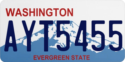 WA license plate AYT5455