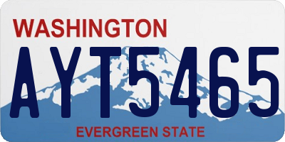 WA license plate AYT5465