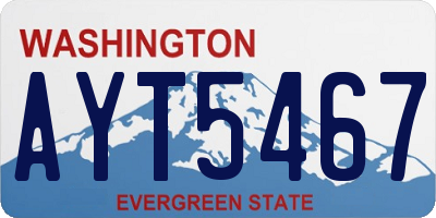 WA license plate AYT5467