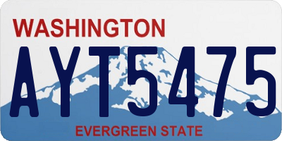 WA license plate AYT5475