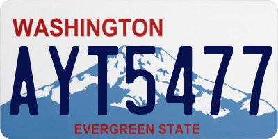 WA license plate AYT5477