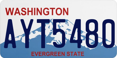 WA license plate AYT5480