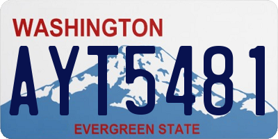 WA license plate AYT5481