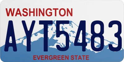 WA license plate AYT5483