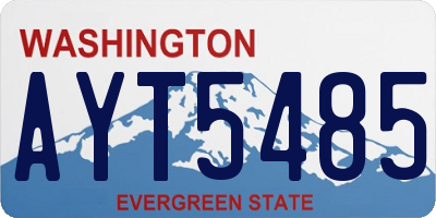 WA license plate AYT5485