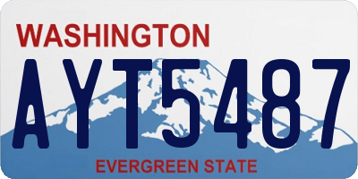 WA license plate AYT5487
