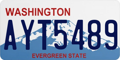 WA license plate AYT5489