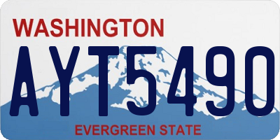 WA license plate AYT5490