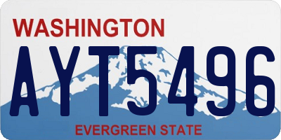 WA license plate AYT5496
