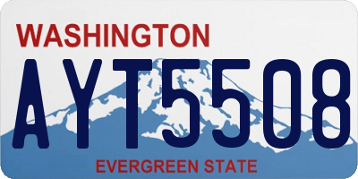 WA license plate AYT5508