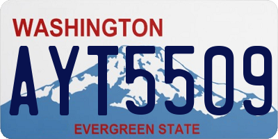 WA license plate AYT5509