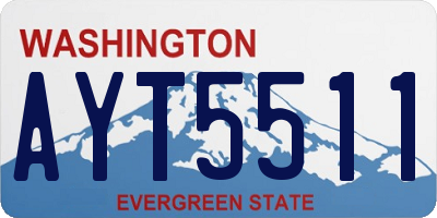 WA license plate AYT5511