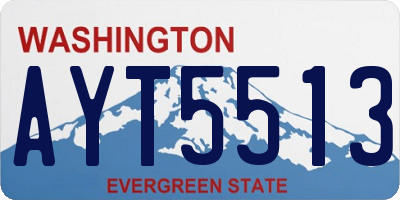 WA license plate AYT5513