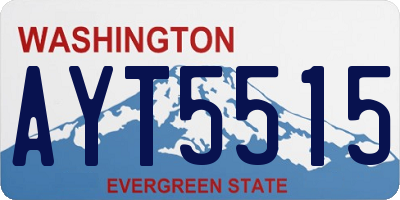 WA license plate AYT5515