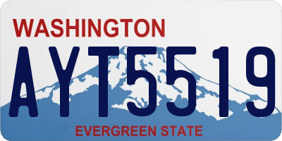 WA license plate AYT5519