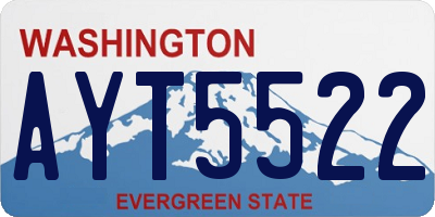 WA license plate AYT5522