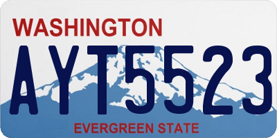 WA license plate AYT5523
