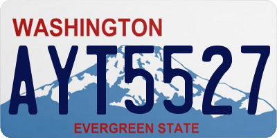 WA license plate AYT5527