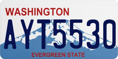 WA license plate AYT5530