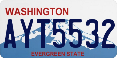 WA license plate AYT5532