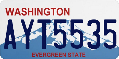 WA license plate AYT5535
