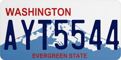 WA license plate AYT5544